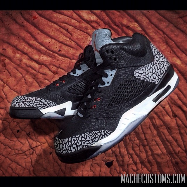 Air Jordan 3Lab5 Black Cement by Mache Customs