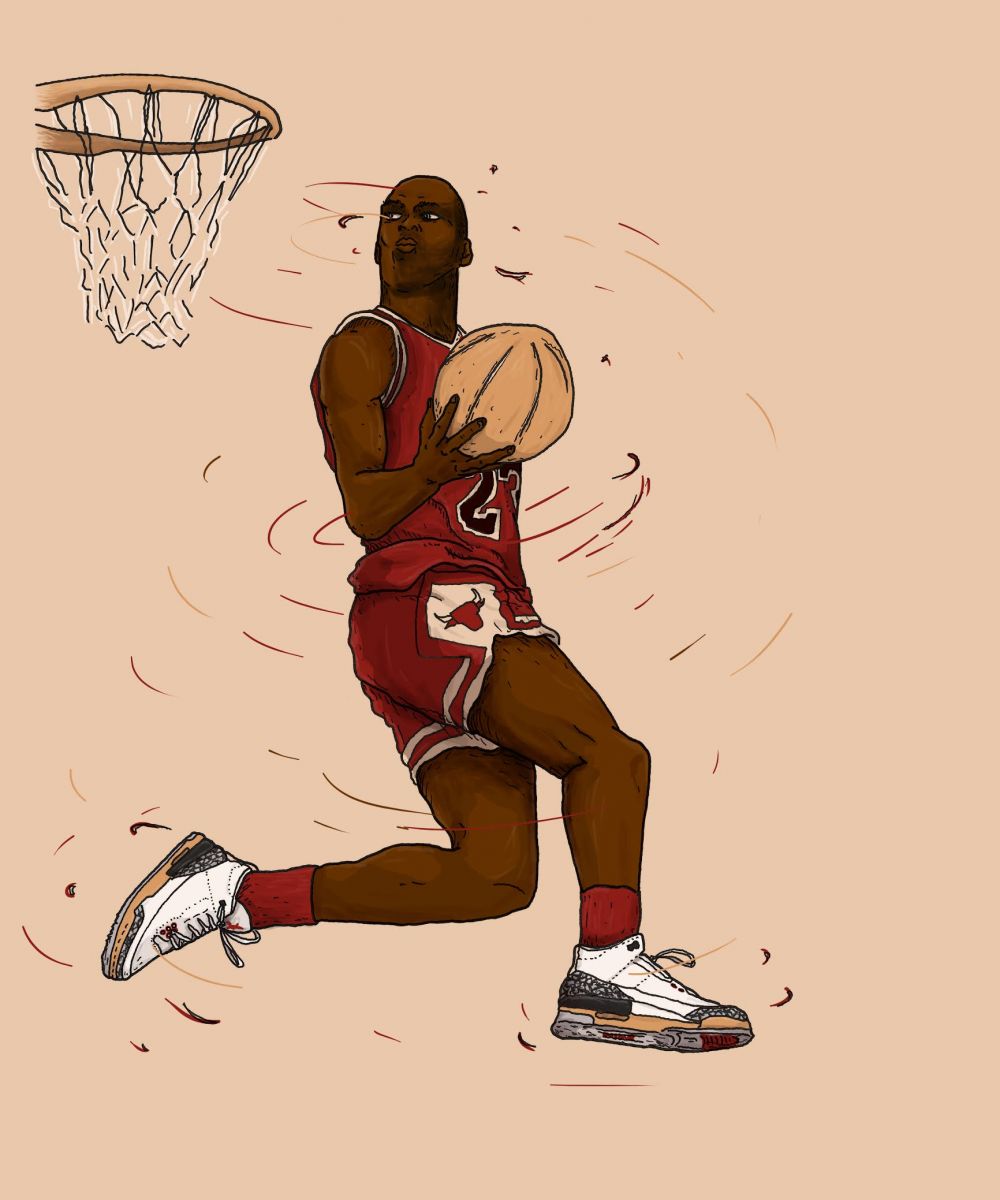 Michael Jordan Free Throw Dunk Drawing bmphead