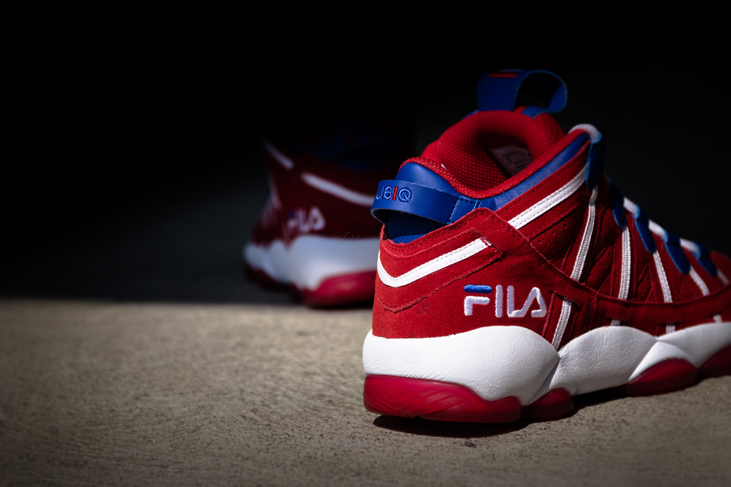 Red and blue hot sale fila shoes