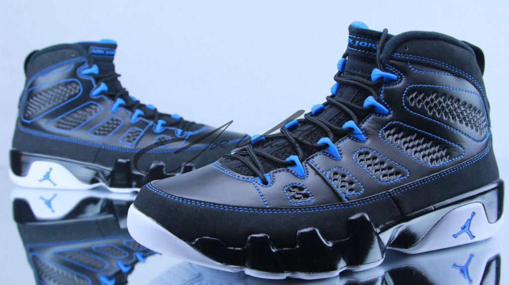 retro 9 black and blue