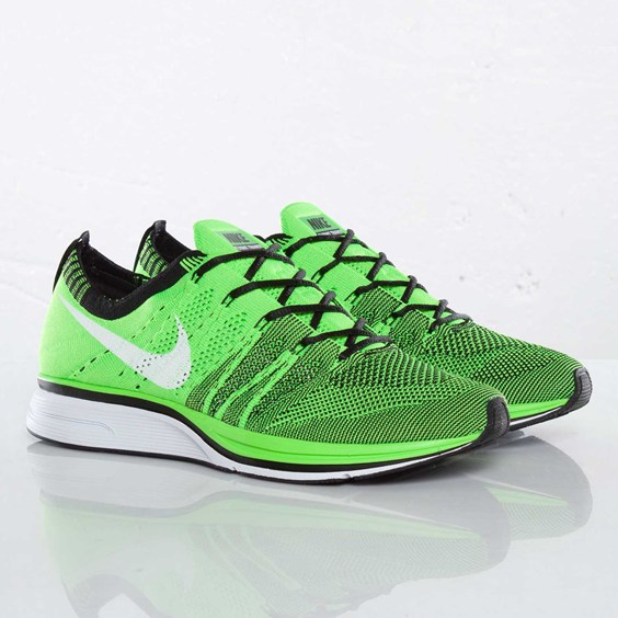 green flyknit trainer