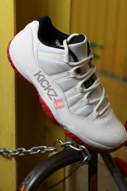 Air Jordan 11 XI Low Retro Shoes White Black Varsity Red 306008-111 (1)