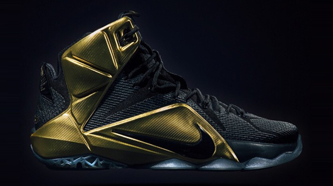 Lebron 12 outlet black and gold