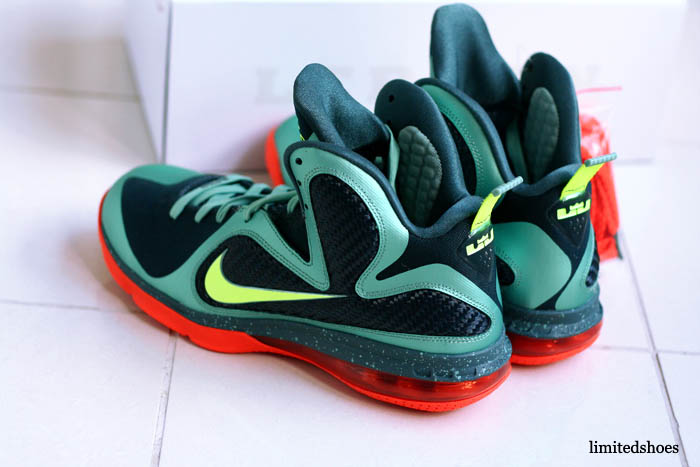 Nike LeBron 9 Cannon Volt Slate Blue Team Orange 469764-004 6