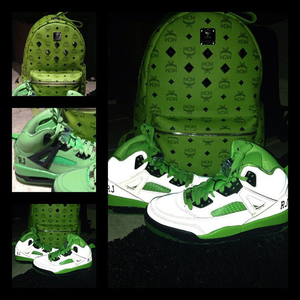 Stephen Jackson's Jordan Spizikes // Green 3M