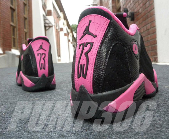 jordan retro 14 pink and black