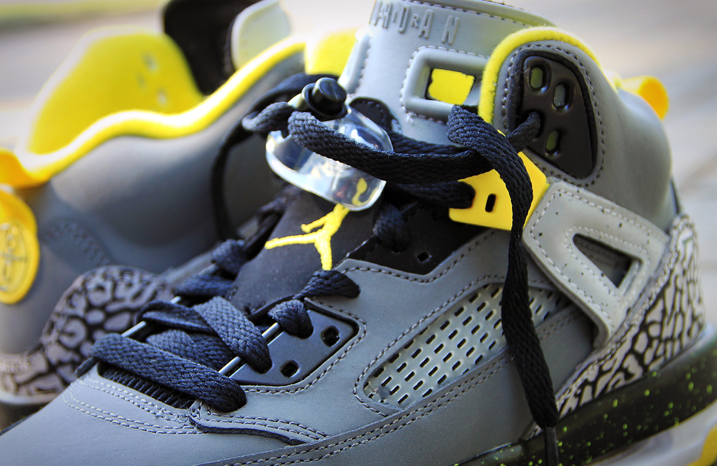 jordan spizike yellow and grey