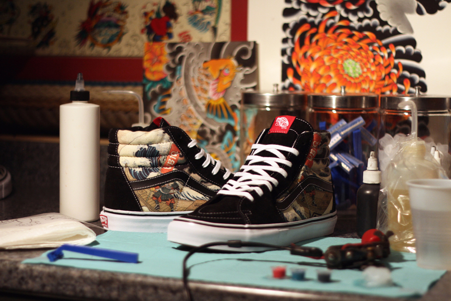 UBIQ x Vans Vault Three Tides Tattoo Sk8-Hi profile