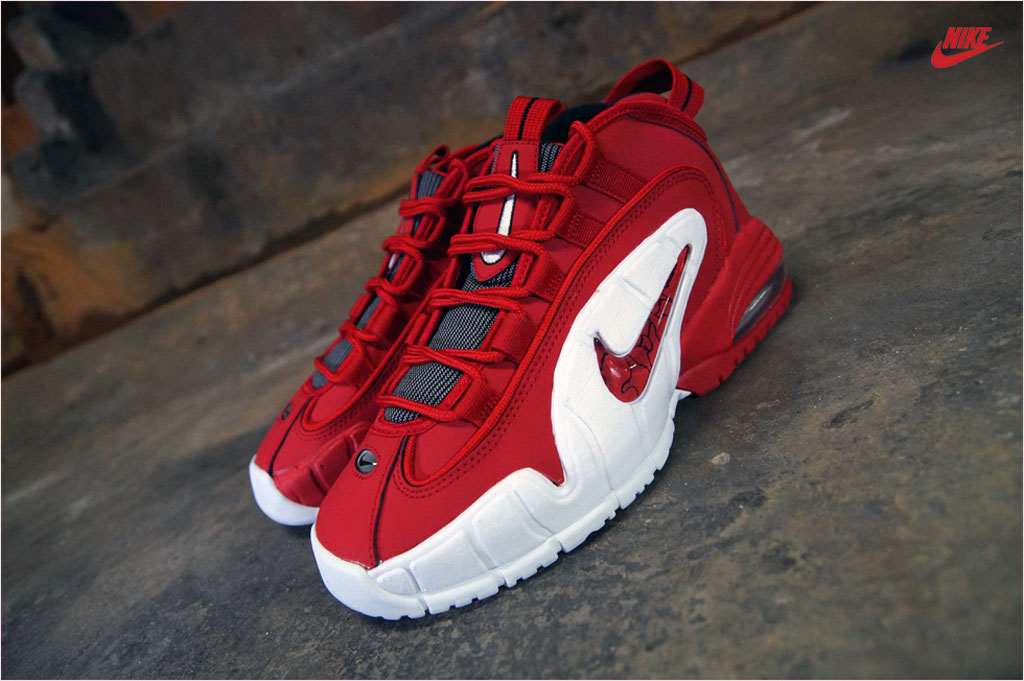 nike penny red and white