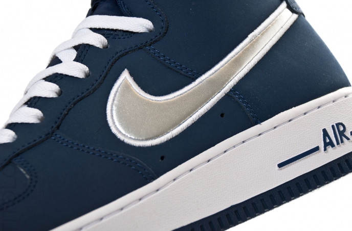 NIKE AIR FORCE 1 HIGH NAVY/SILVER 【25％OFF】 swim.main.jp