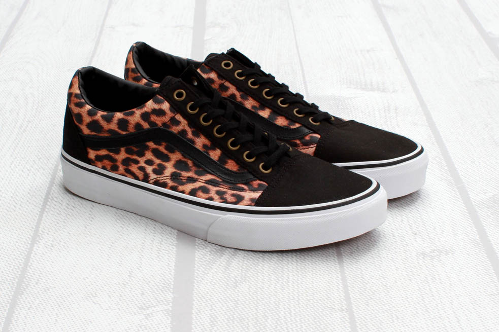 old skool vans with leopard stripe