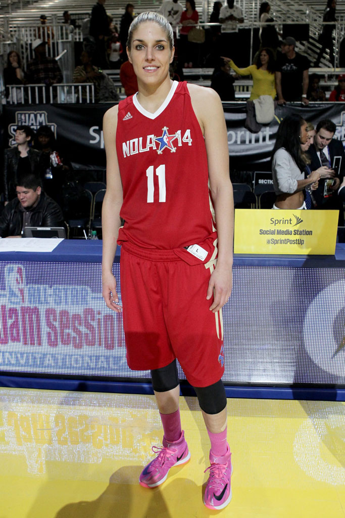 Elena Delle Donne wearing Nike Zoom HyperRev Kay Yow