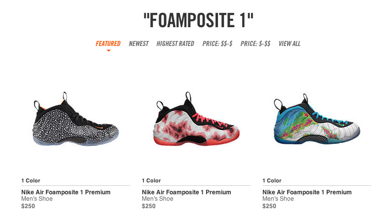 Foamposite hotsell off white