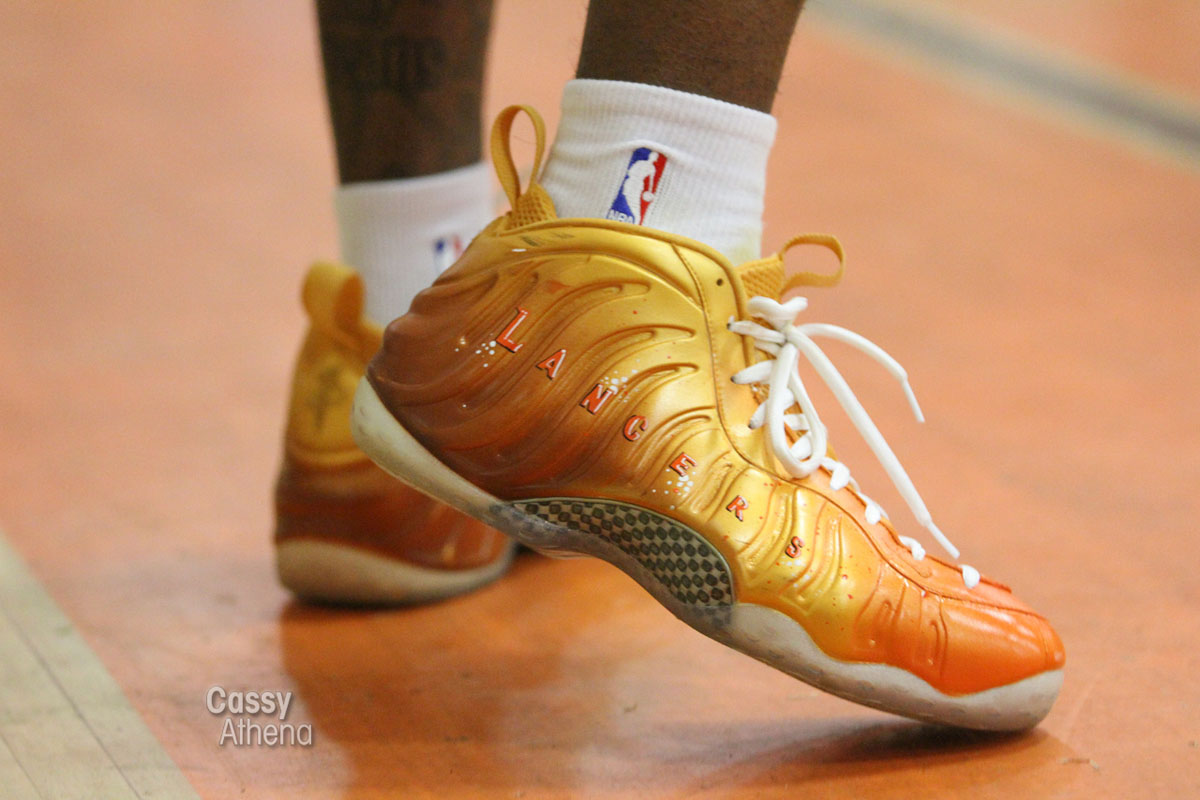 Glbert Arenas wears Custom Nike Air Foamposite One for Grant High Alumni Game (6)