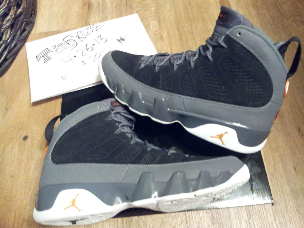 jordan 9 black and orange