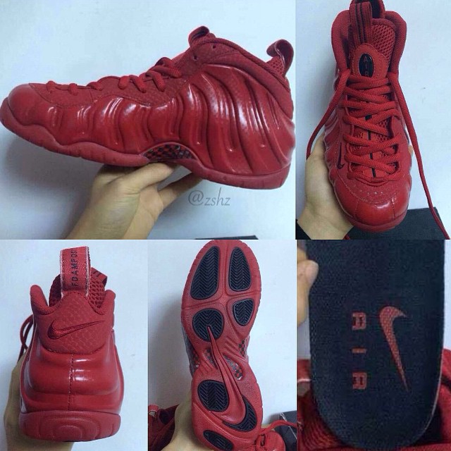 red october foamposite on feet