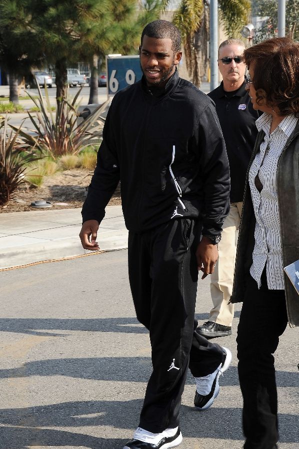 Chris Paul wearing Air Jordan 11 XI Concord 2