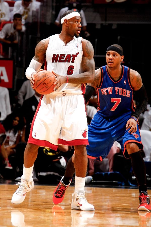 LeBron James wearing Nike LeBron 9 P.S. Elite Home PE