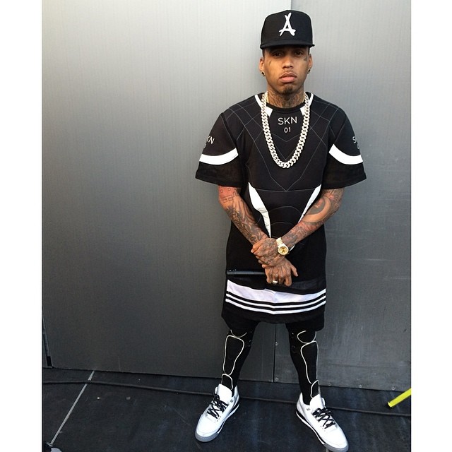 Kid Ink wearing Air Jordan 5Lab3