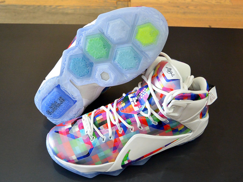 lebron 12 fruity pebbles white