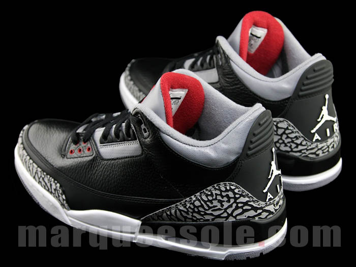 jordan retro 3 red black gray