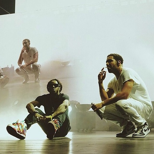 Drake wearing Air Jordan I 1 Retro