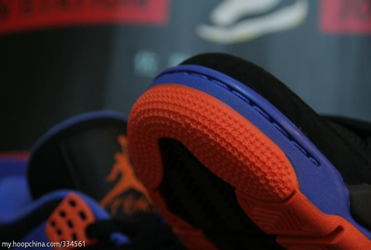 Air Jordan 4 IV Cavs Knicks Shoes Black Orange Blaze Old Royal 308497-027 (20)