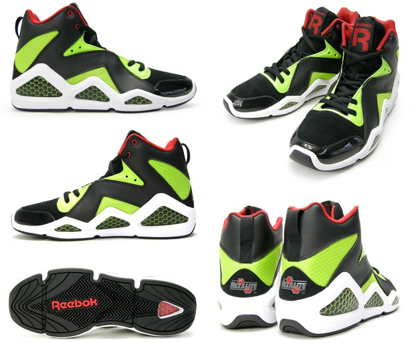 Reebok Kamikaze III Black Sonic Green Excellent Red J83098