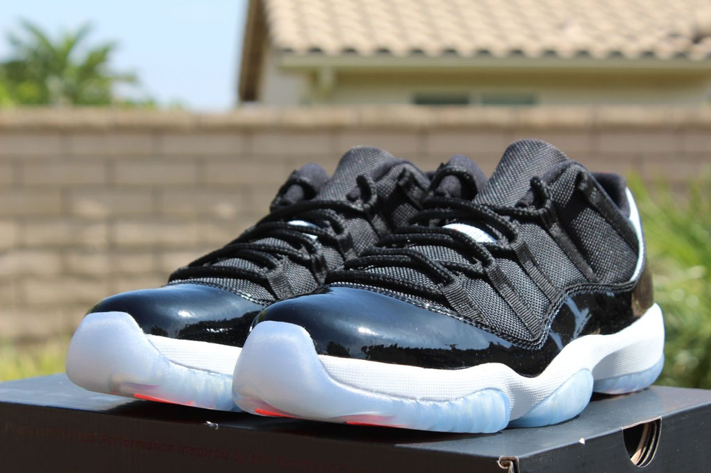 Detailed & On-Foot Photos of the 'Infrared' Air Jordan 11 Low 