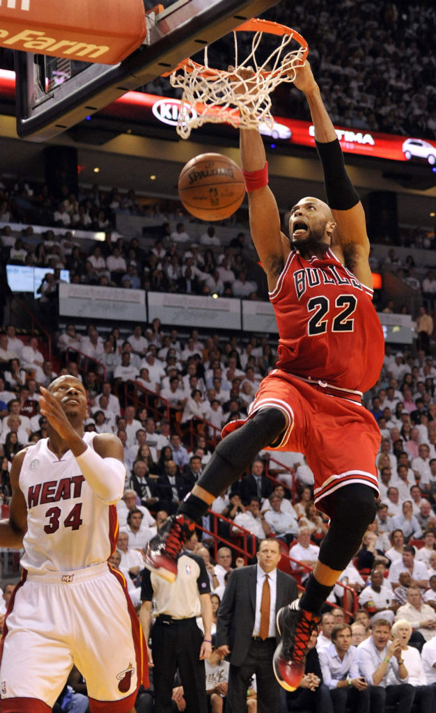 Taj Gibson wearing adidas Crazy Fast PE