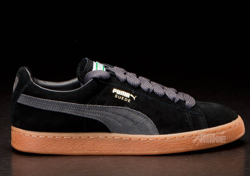 puma suede classic black and grey