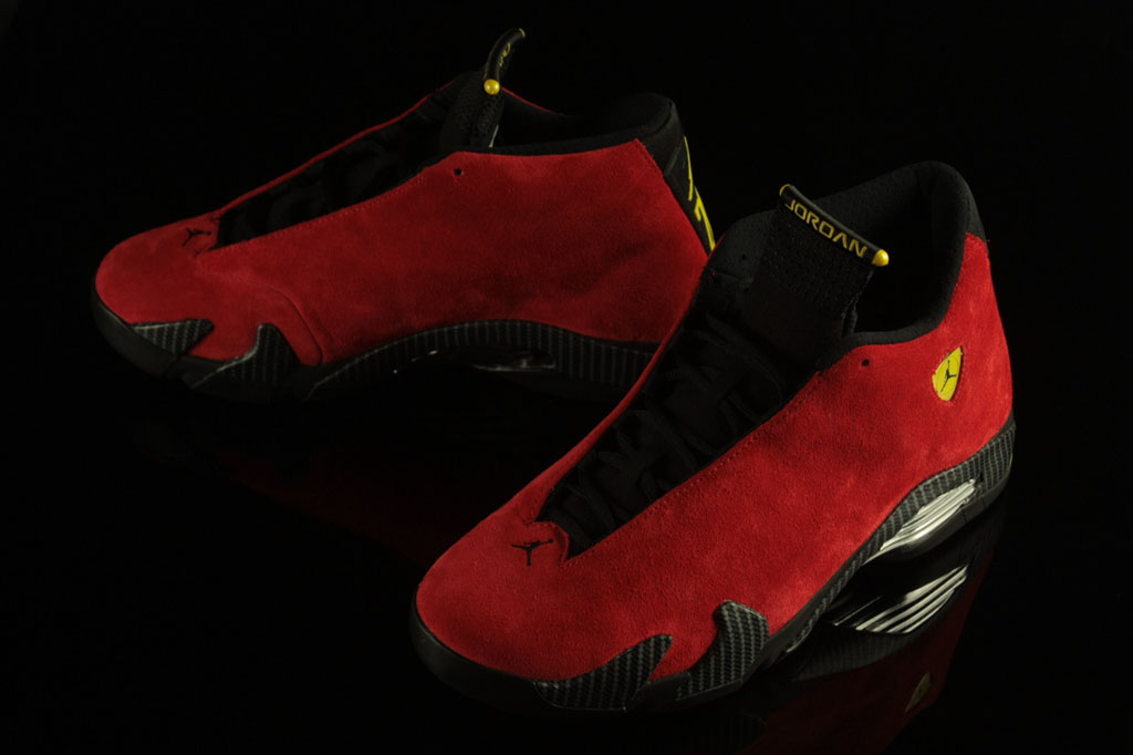 Air Jordan XIV 14 Ferrari Red Suede 654459-670 (1)