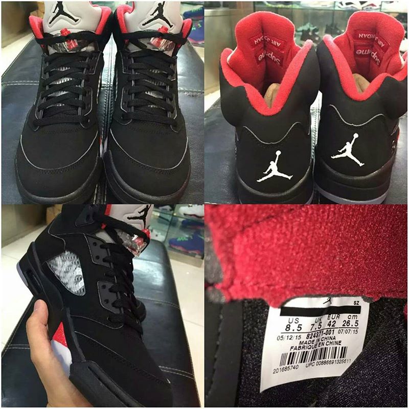 air jordan 5 supreme black