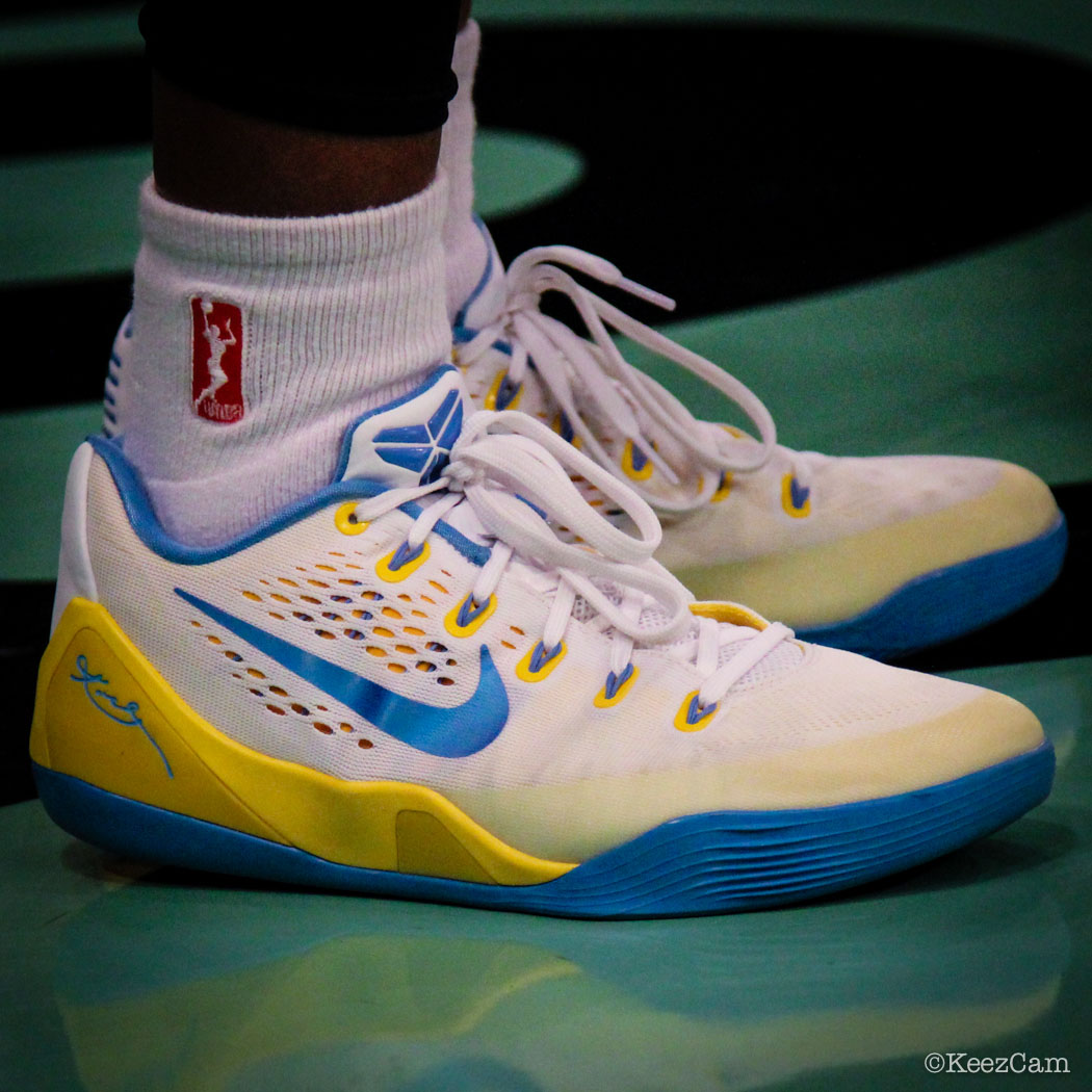 Epiphanny Prince wearing Nike Kobe IX 9 EM Chicago Sky PE