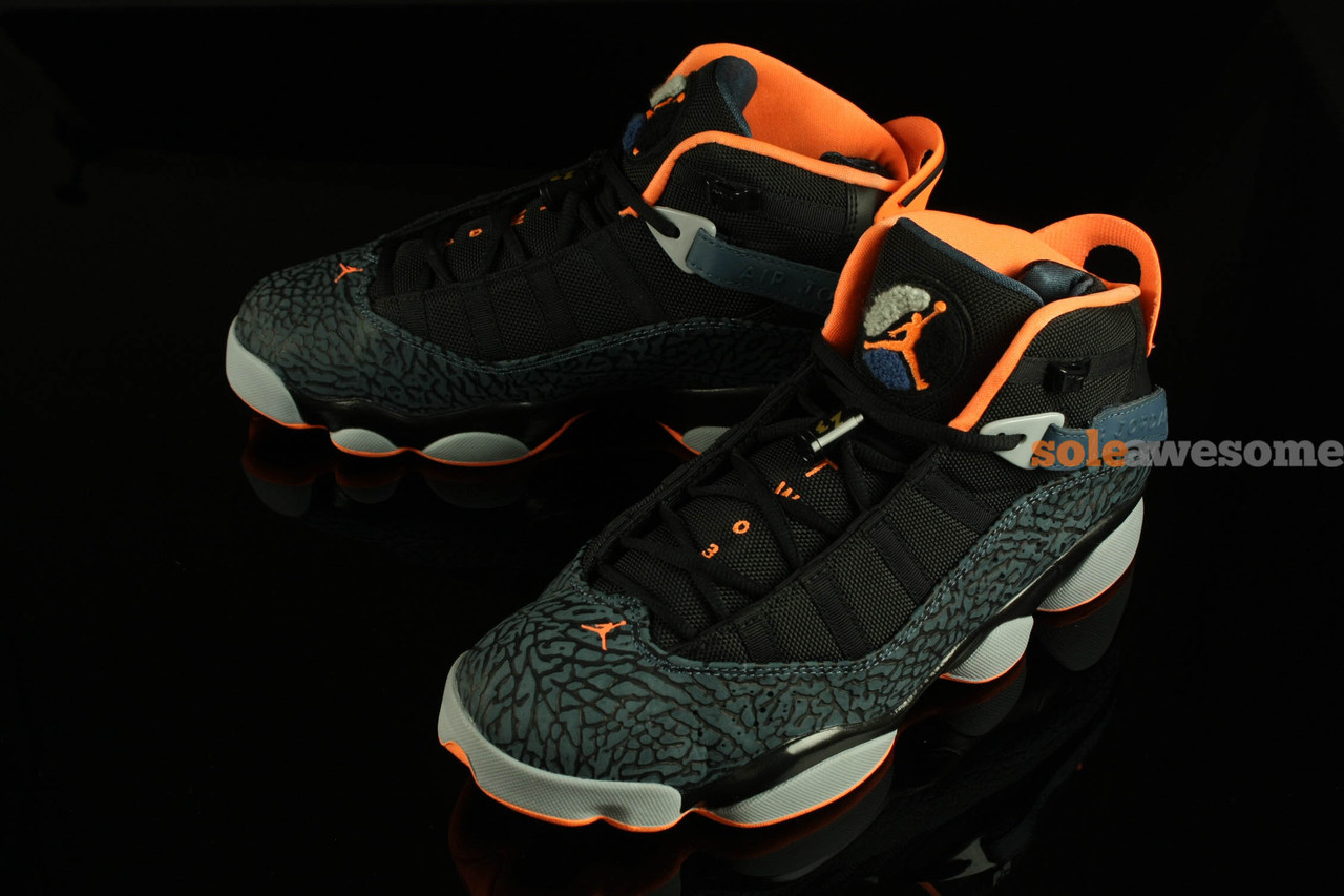 black and orange jordans 6