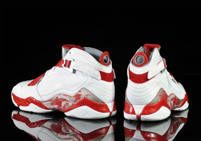 Jordan 8 red outlet and white