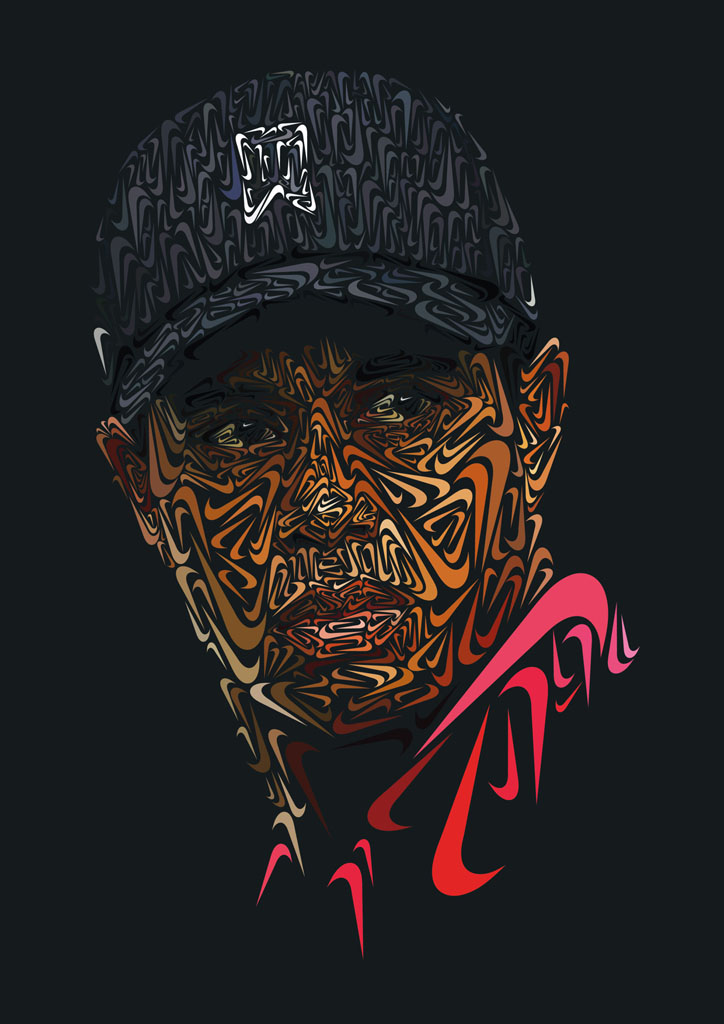 Andy Gellenberg Tiger Woods Nike Portrait