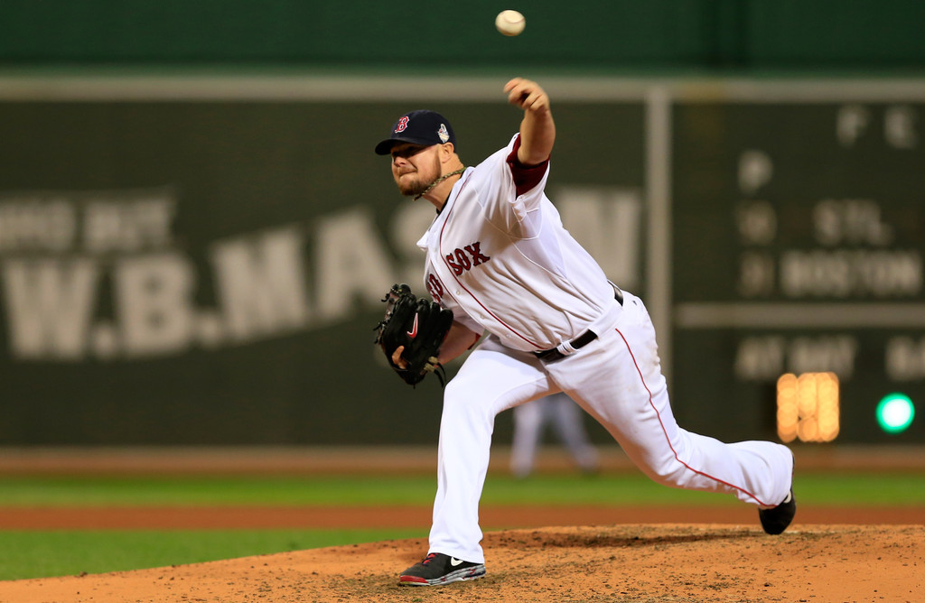 Jon Lester in the Nike Air Max MVP Elite PE