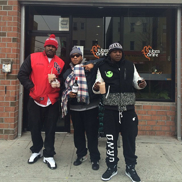 Jadakiss wearing Air Jordan 5 Oreo; Styles wearing Air Jordan 1 Dave White; Sheek wearing Air Jordan 12 Taxi