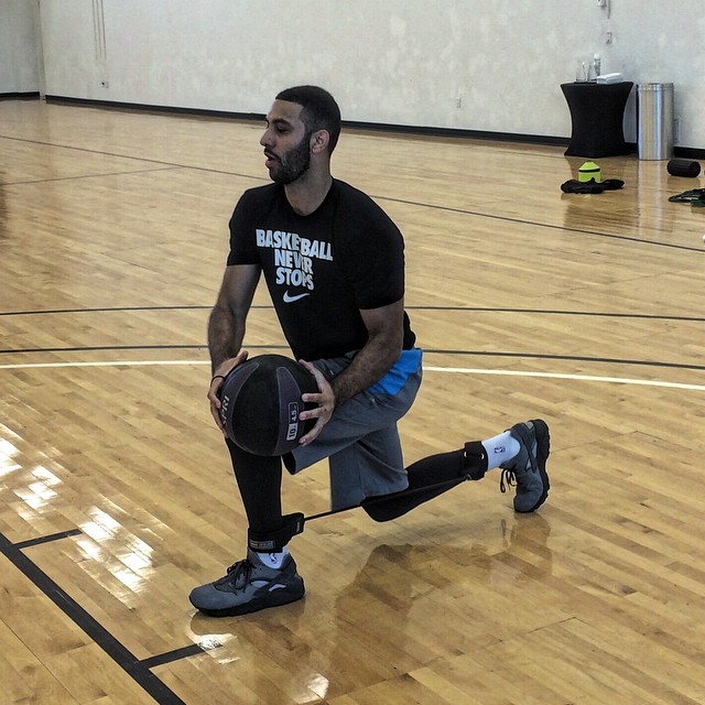 Kendall Marshall wearing Nike Air Huarache Grey/Black