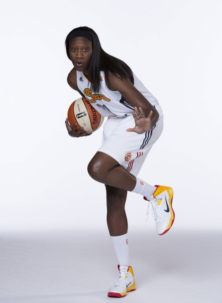 Tina Charles wearing Nike Hyperquickness PE