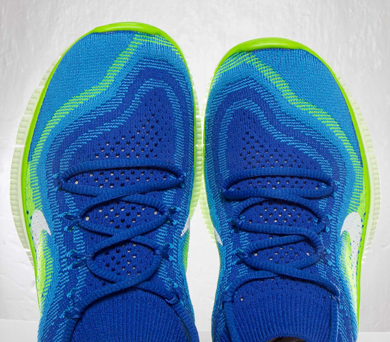 Nike free flyknit 5.0 rainbow blue on sale