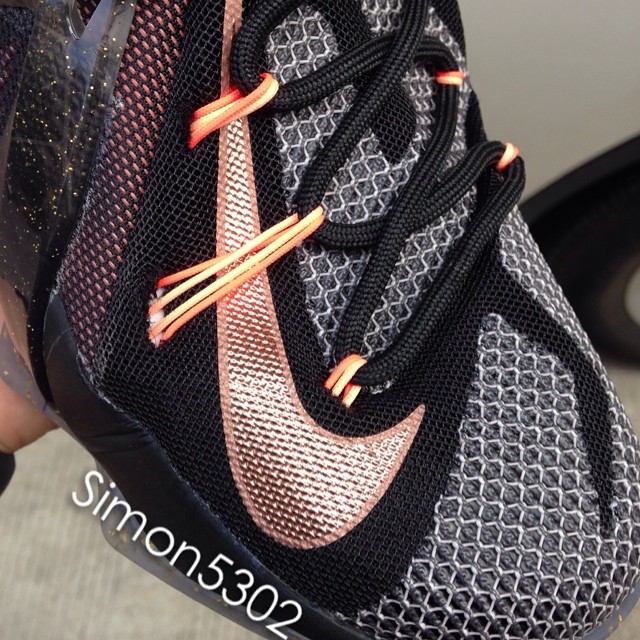 Nike LeBron XII12 Black Mango Sample (1)