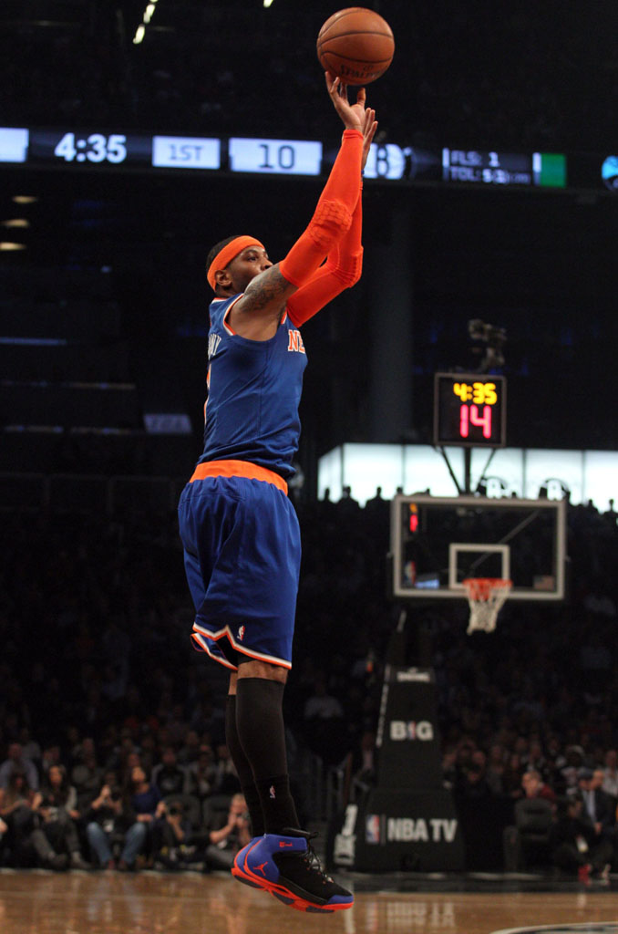 carmelo anthony wearing jordans