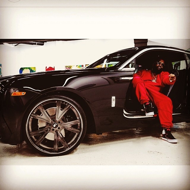 Rick Ross wearing Air Jordan II 2 Infrared 23