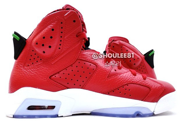 Air Jordan VI 6 Red Leather 694091-625 (4)