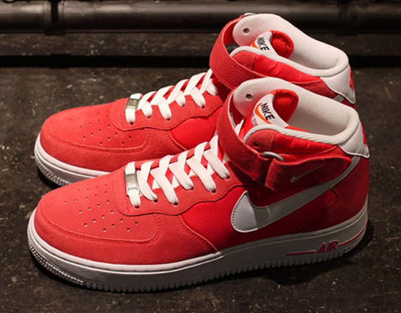 Nike air force shop 1 mid czerwone