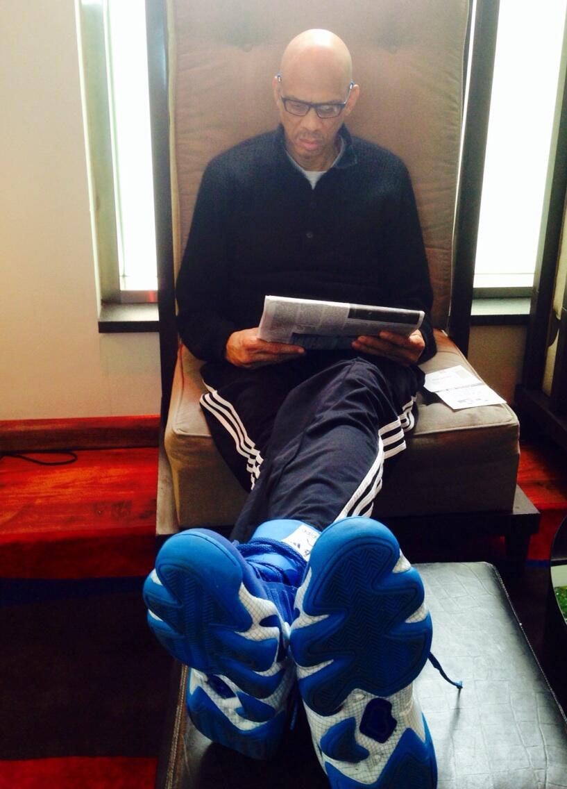 Kareem Abdul-Jabbar wearing adidas Crazy 8 The Blueprint