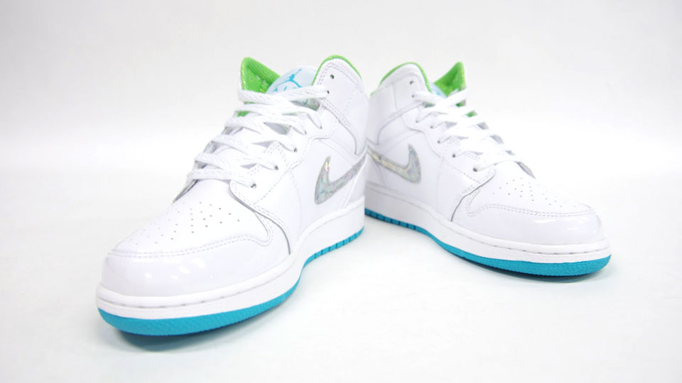 Air Jordan 1 Phat GS White Bright Turquoise Green Quartz 454659-101