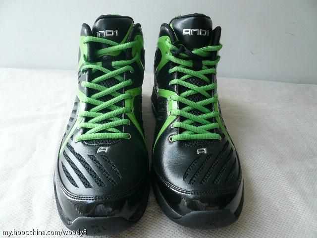 And1 ME8 Empire Mid Black Neon Green 